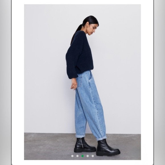 Zara Women’s Light Blue slouchy Jeans size us 0 - Picture 3 of 7